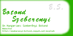 botond szeberenyi business card