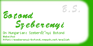 botond szeberenyi business card